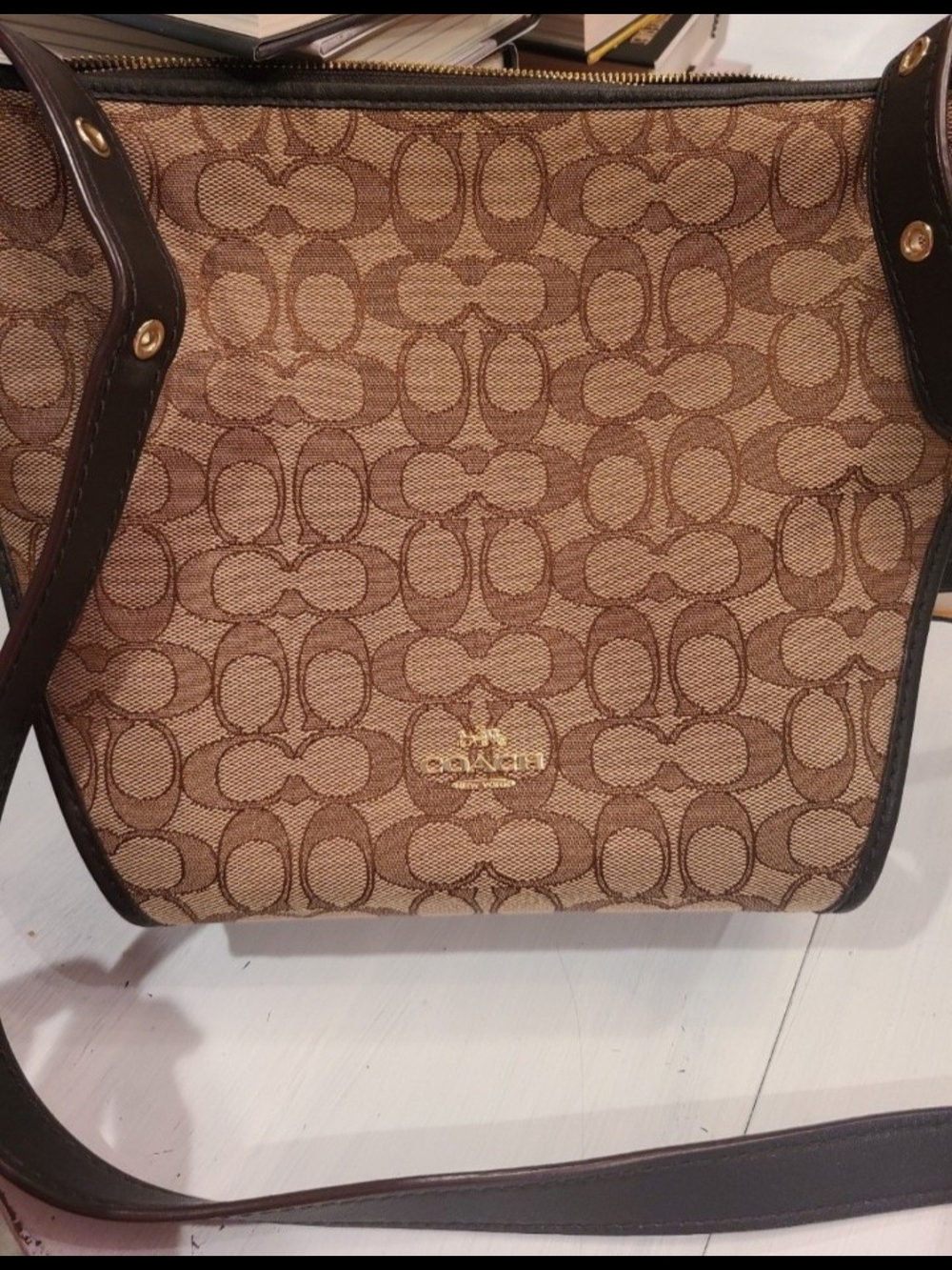 Coach Signature Jacquard Dufflette Bag (25697)